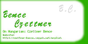 bence czettner business card